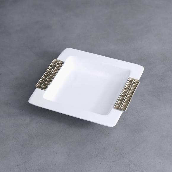 NEW BEATRIZ BALL thanni rattan beverage napkin holder in white - Picture 2 of 3